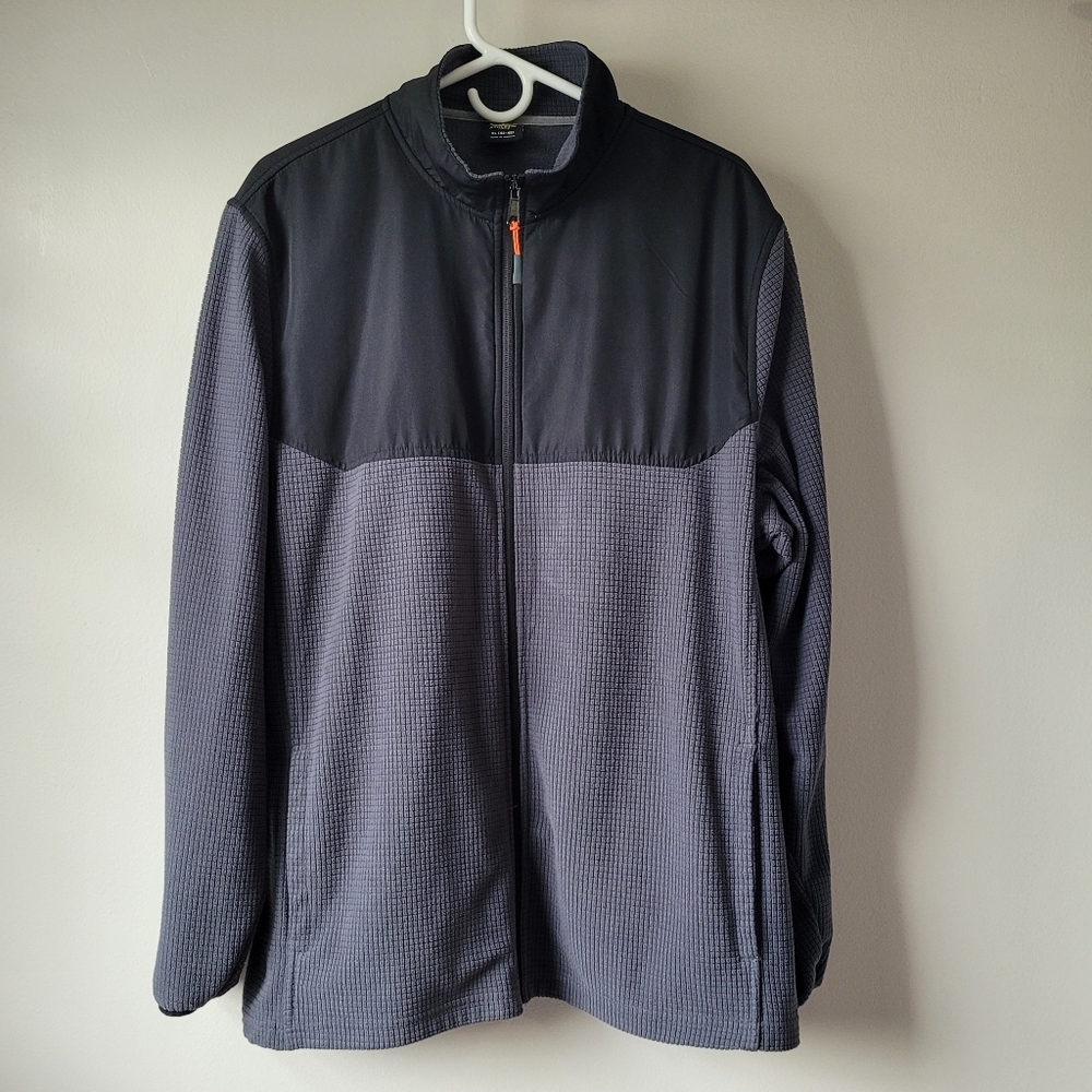 ATHLETIC WORKS Full Zip Gray & Black Color Block Men's XL (46/48)